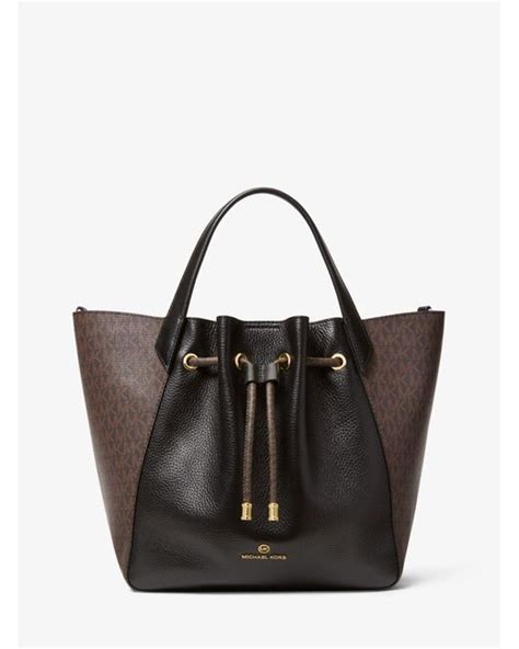 michael kors pebbled bucket bag|Michael Kors phoebe large tote.